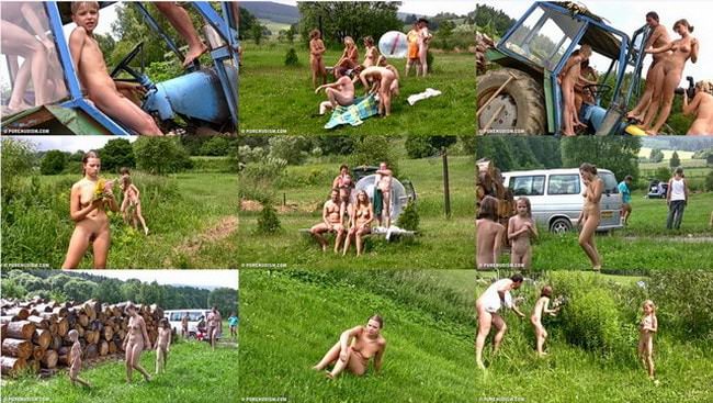 Naturists outdoor video Purenudism - Grassy outdoor fitness [ギャラリーヌーディズム]