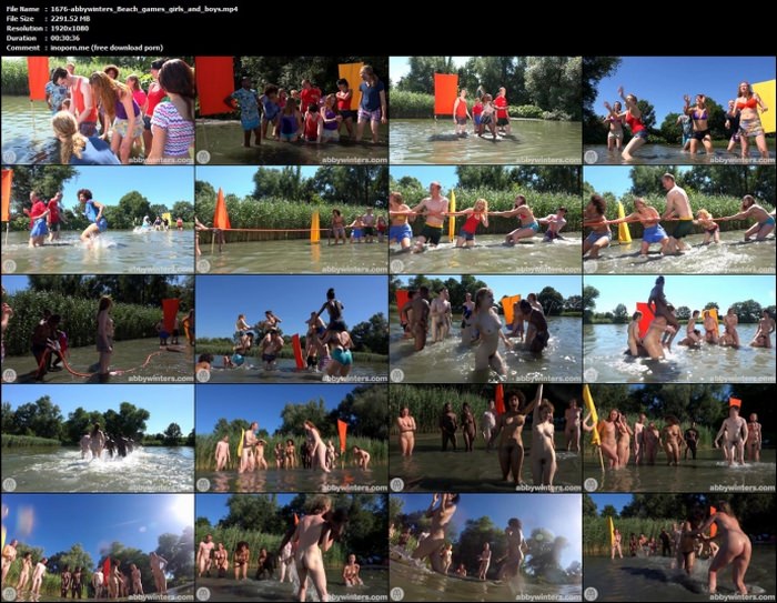 Abbywinters Beach games girls and boys (1080p video and photo) [ギャラリーヌーディズム]